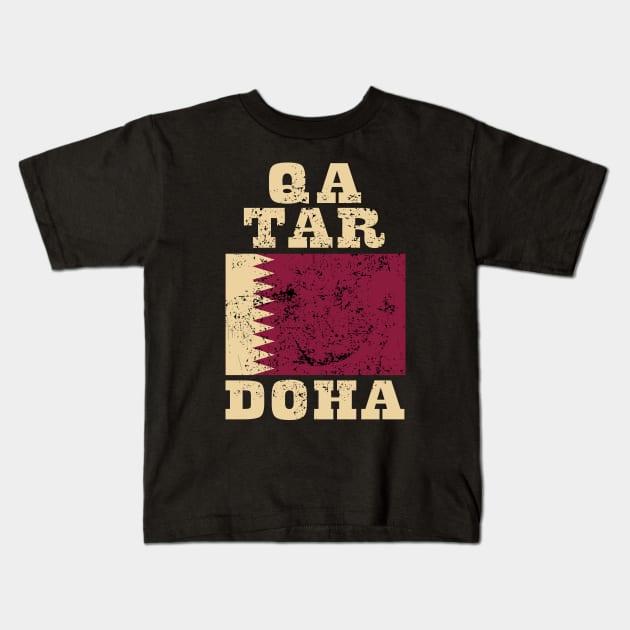 Flag of Qatar Kids T-Shirt by KewaleeTee